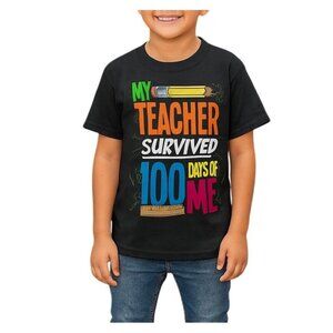 My Teacher Survived 100 Days Of Me Funny 100 Days Of School T-Shirt Size X-Small